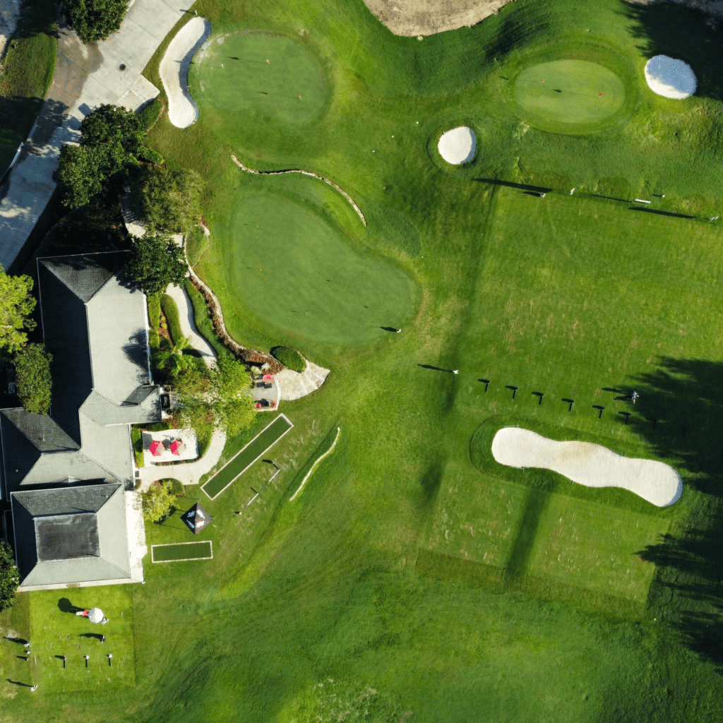 An aerial view of our junior golf academy