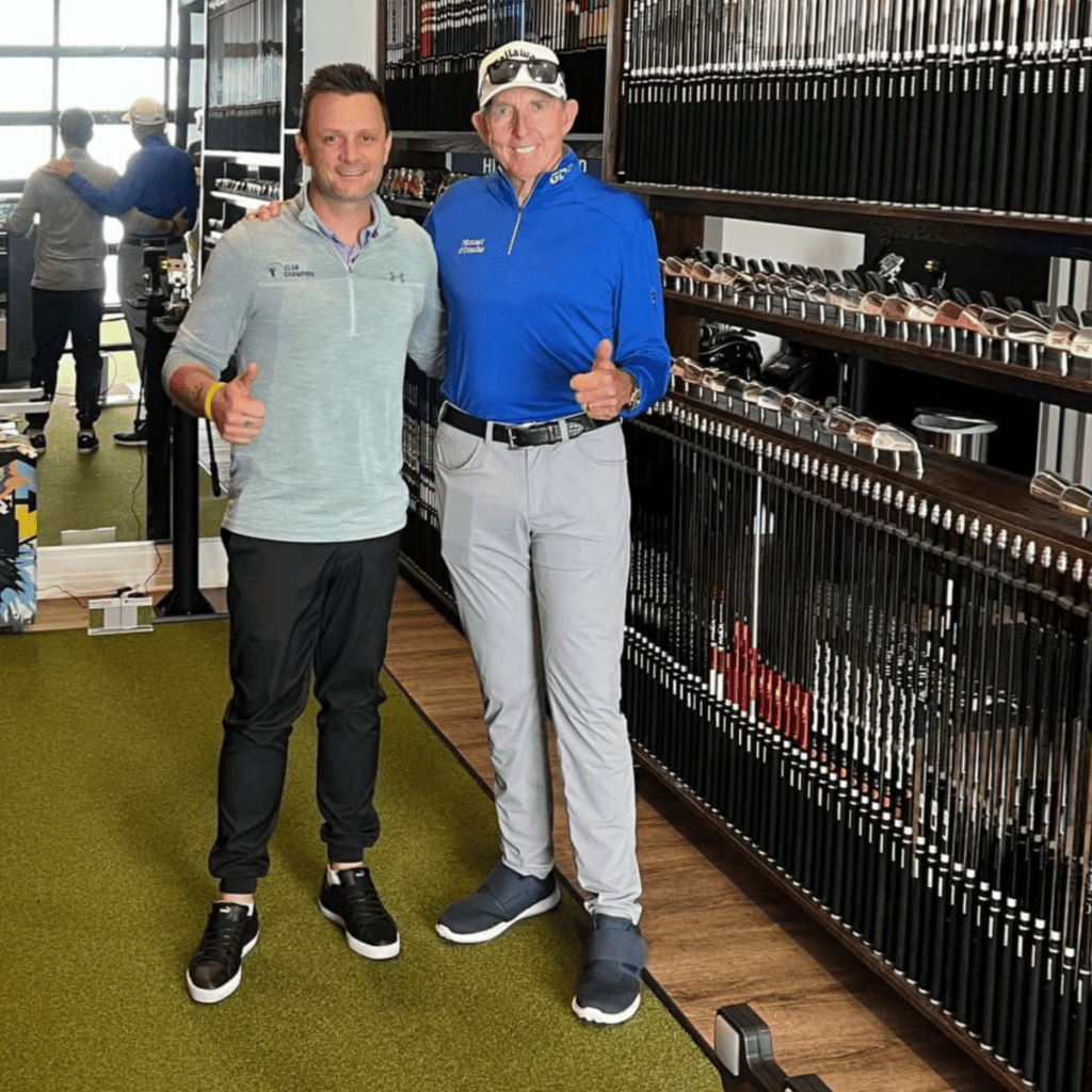 Our Club Champion club fitter with David Leadbetter at the Golfzon Leadbetter Academy World HQ