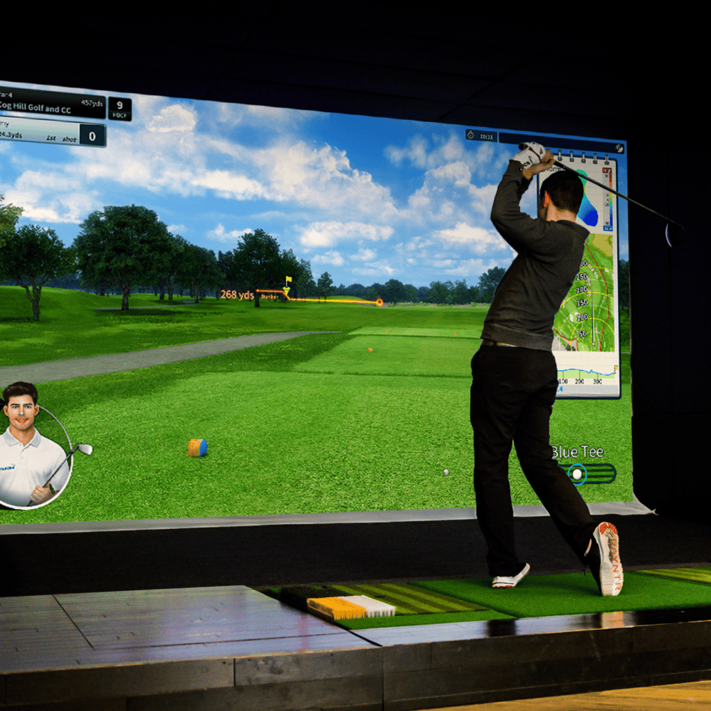 our golf retreats feature the very golf simulator technology