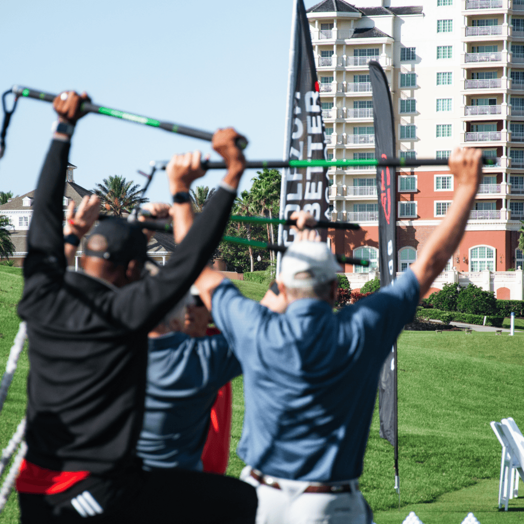 Our premiere golf schools always start with a proper stretch!